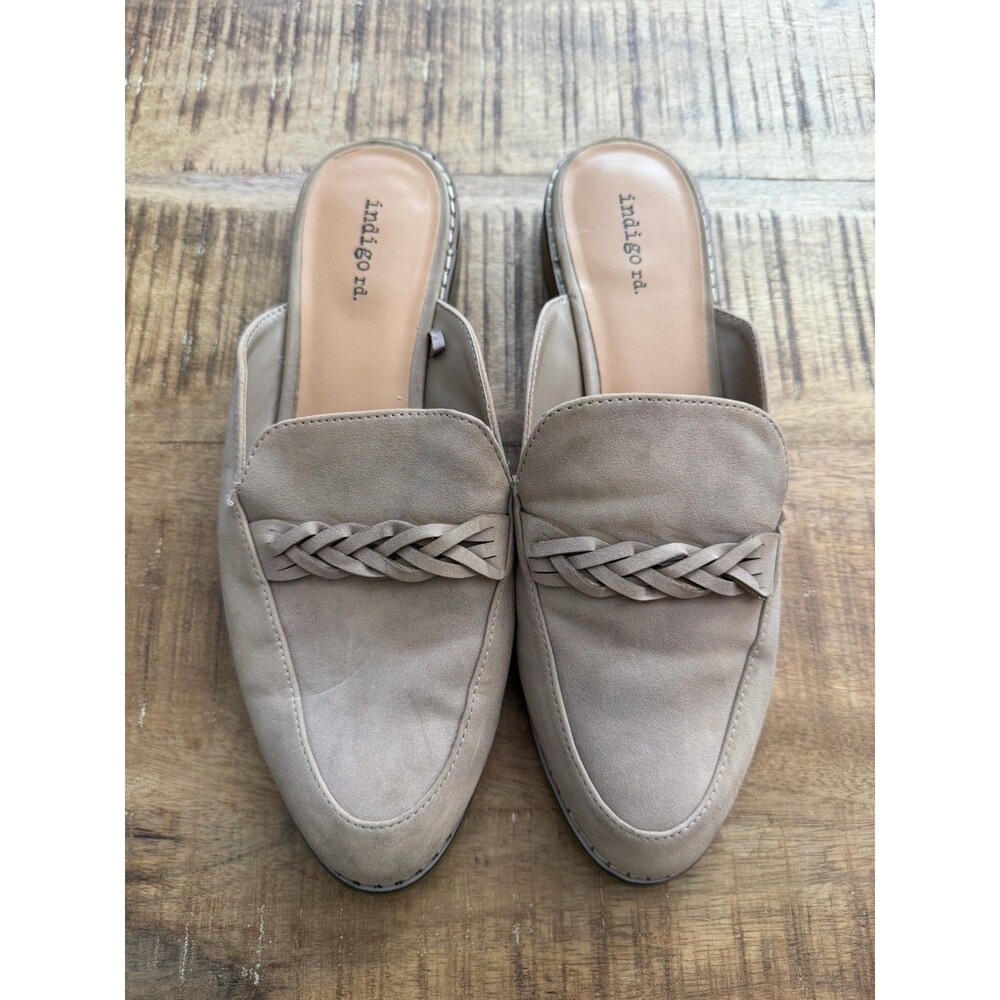 Indigo Rd Irharsen Braided Mule Slip Ons Tan Size 10M